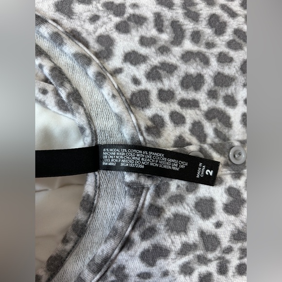 Torrid 2 2X 18/20 Sleep Jumpsuit soft Micro Modal Terry Leopard Grey lounge wear - Picture 15 of 16